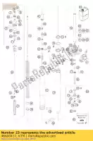 48600417, KTM, camera d'aria d = 48 l = 595 2005 ktm adventure lc4 rally rallye smc super enduro 450 625 640 660 950 990 2005 2006 2007, Nuovo