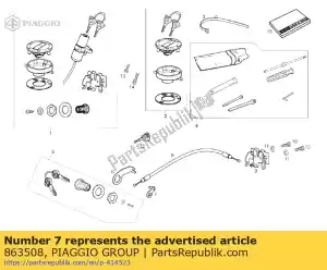 Piaggio Group 863508 hendel - Onderkant