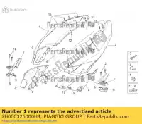 2H000326000H4, Piaggio Group, rechter achterkuip. zilver aprilia sr zd4kla00 zd4vfb00, zd4vfd00, zd4vfu00, zd4vfj, zd4vz000 50 2014 2016 2017 2018 2019 2020 2021 2022, Nieuw