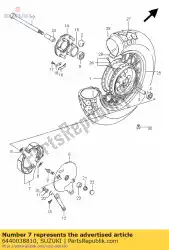 Qui puoi ordinare set ganasce freno da Suzuki , con numero parte 6440038810: