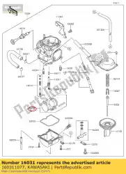 Aquí puede pedir flotador kl650-c1 de Kawasaki , con el número de pieza 160311077: