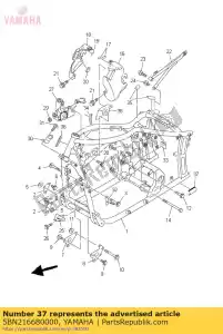 yamaha 5BN216680000 label, tire - Bottom side