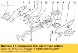 Aquí puede pedir estera de Piaggio Group , con el número de pieza 299775: