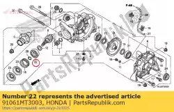 Aquí puede pedir rodamiento, bola radial (qj3 de Honda , con el número de pieza 91061MT3003: