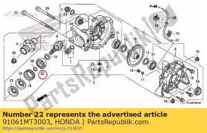 Honda 91061MT3003 rodamiento, bola radial (qj3 - Lado inferior