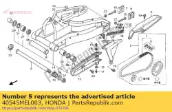 Aquí puede pedir articulación, cadena de transmisión (zj) (daido) de Honda , con el número de pieza 40545MEL003: