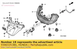 schroef, tappen, 5x16 van Honda, met onderdeel nummer 9390335380, bestel je hier online: