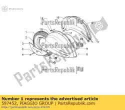 Aqui você pode pedir o roda em Piaggio Group , com o número da peça 597452:
