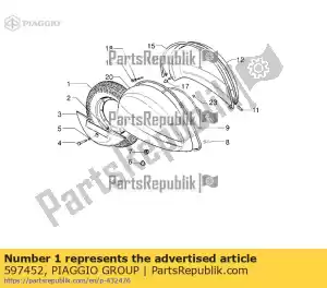 Piaggio Group 597452 roda - Lado inferior