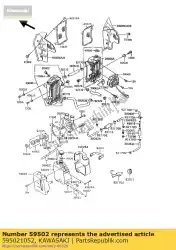 Ici, vous pouvez commander le fan-assy kl600-a1 auprès de Kawasaki , avec le numéro de pièce 595021052: