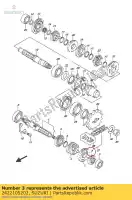 2422105202, Suzuki, engranaje, segundo accionamiento, suzuki dr rv 125 1998 1999 2000 2001 2002 2003 2004 2005 2006 2007 2008 2009 2010 2015 2016, Nuevo