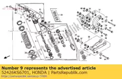 Here you can order the no description available at the moment from Honda, with part number 52426KS6701: