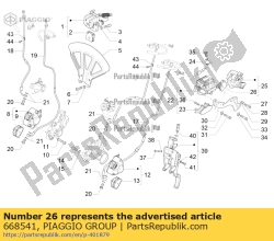 Aprilia 668541, Coppia pastiglie freno, OEM: Aprilia 668541