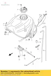 Aqui você pode pedir o conjunto de fita, combustível t em Suzuki , com o número da peça 6811030G00ATP: