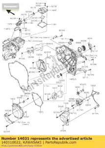 kawasaki 140310622 generador de cubierta zx1000yjf - Lado inferior