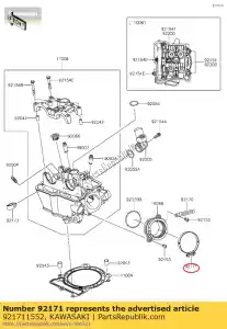 kawasaki 921711552 klem zr1000-a1 - Onderkant