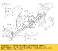 B06371600XN6, Piaggio Group, cubierta derecha moto-guzzi audace audace 1400 carbon abs zgulc000 zgulc001 zgulca00 zgulcu00 zgulcu01 zgulcua0 1400 2015 2016 2017 2018 2019 2020 2021, Nuevo