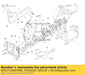 Piaggio Group B06371600XN6 couverture rh - La partie au fond