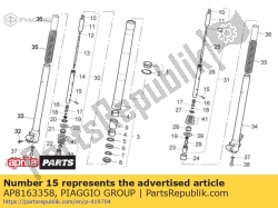 Aprilia AP8163358, Pin 8x30, OEM: Aprilia AP8163358