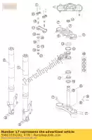 59001039200, KTM, stuursteun 28 mm elox. ktm  adventure duke sm super duke super enduro superm supermoto 690 950 990 2005 2006 2007 2008 2009 2010 2011 2012 2013 2014 2015 2016 2018, Nieuw