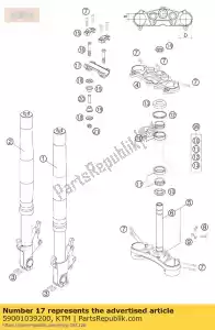 ktm 59001039200 supporto manubrio elox da 28 mm. - Il fondo