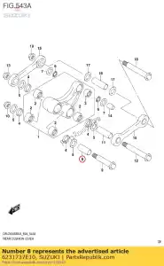 Suzuki 6231737E10 spacer,cushion - Bottom side