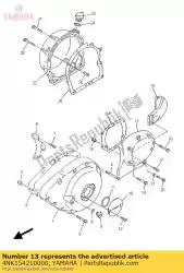 Aqui você pode pedir o tampa, cárter 2 em Yamaha , com o número da peça 4NK154210000: