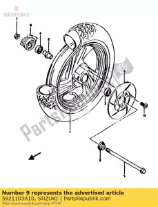 suzuki 5921103A10 freio de disco - Lado inferior