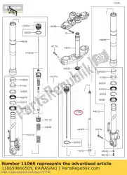 Qui puoi ordinare cappuccio, g. B. Verde kle650fgf da Kawasaki , con numero parte 11065086650Y: