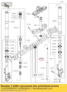 kawasaki 11065086650Y cappuccio, g.b.verde kle650fgf - Il fondo