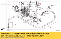 16432HN8A61, Honda, piastra, valvola di controllo dell'aria al minimo honda  trx 680 700 2006 2007 2008 2009 2010 2011 2012 2017 2018 2019 2020, Nuovo