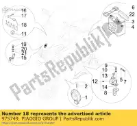 975749, Piaggio Group, Bracket aprilia gilera  nexus sr sr max zapm3560, zd4m3560 zd4m357, zapm357 125 250 300 500 1998 2006 2007 2008 2009 2011 2016 2017, New