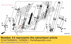 honda 51447KRNA91 anillo, tope del sello de aceite - Lado inferior