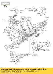 kawasaki 110560801 bracket,regulator er650ecf - Bottom side