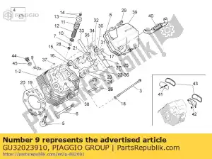 Piaggio Group GU32023910 breather union on head - Bottom side