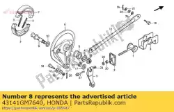 Here you can order the cam,rr brk from Honda, with part number 43141GM7640: