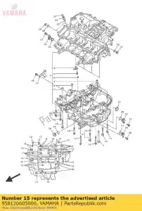 yamaha 958120605000 boulon, bride - La partie au fond