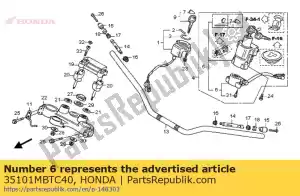 honda 35101MBTC40 base comp., contact - La partie au fond