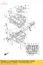 Aqui você pode pedir o parafuso, flange em Yamaha , com o número da peça 958120606500: