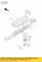 920431546, Kawasaki, pen, olieleiding zr400-g1 kawasaki gpz gt zephyr zr zx 400 550 750 1985 1986 1987 1988 1989 1991 1992 1993 1994 1995 1996 1997 1998 1999 2001 2003, Nieuw