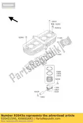 pen, olieleiding zr400-g1 van Kawasaki, met onderdeel nummer 920431546, bestel je hier online: