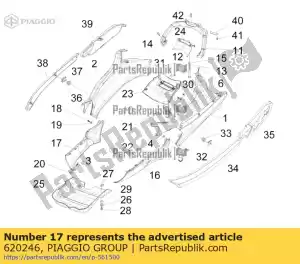 Piaggio Group 620246 prawy spojler - Dół