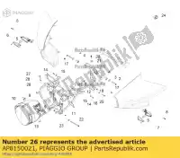 AP8150021, Piaggio Group, ramal arruela dentada aprilia moto-guzzi  mana mx na pegaso rsv zd4rc000, zd4rca00, zd4rc001, zd4rcc00 zd4rcb00, zd4rcc01, zd4rce00 zgulca00 zgulcua0 125 650 850 1000 1400 1997 1998 1999 2000 2001 2002 2003 2004 2005 2006 2007 2008 2009 2010 2011 2016 2017 2018 2019, Novo