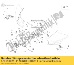 Aprilia AP8150021, Wew. podk?adka z?bata, OEM: Aprilia AP8150021