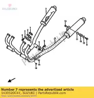 1430520C41, Suzuki, silencioso, r suzuki gsx 750 1989 1990 1991 1992 1993 1994 1995 1996 1997, Novo