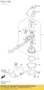 suzuki 1512128K00 placa, bomba de combustível externa - Lado inferior