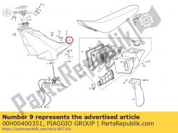 Aprilia 00H00400351, Washer, OEM: Aprilia 00H00400351