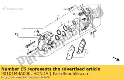 Ici, vous pouvez commander le boulon, bride spéciale, 8x3 auprès de Honda , avec le numéro de pièce 90101MBA000: