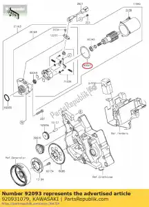 kawasaki 920931079 junta, motor de arranque klf110-b2 - Lado inferior