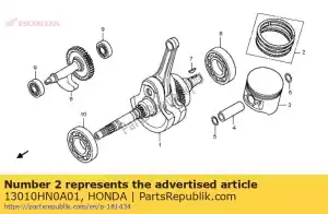 Honda 13010HN0A01 jeu de segments, piston (std.) ( - La partie au fond